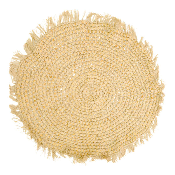 Mibre Inart jute rug in natural shade D120x1cm