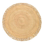 Prejo Inart jute rug in natural shade D120x1cm