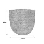 Decorative basket Mideko Inart jute in natural shade D25x25cm - Image 2