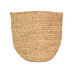 Decorative basket Mideko Inart jute in natural shade D25x25cm