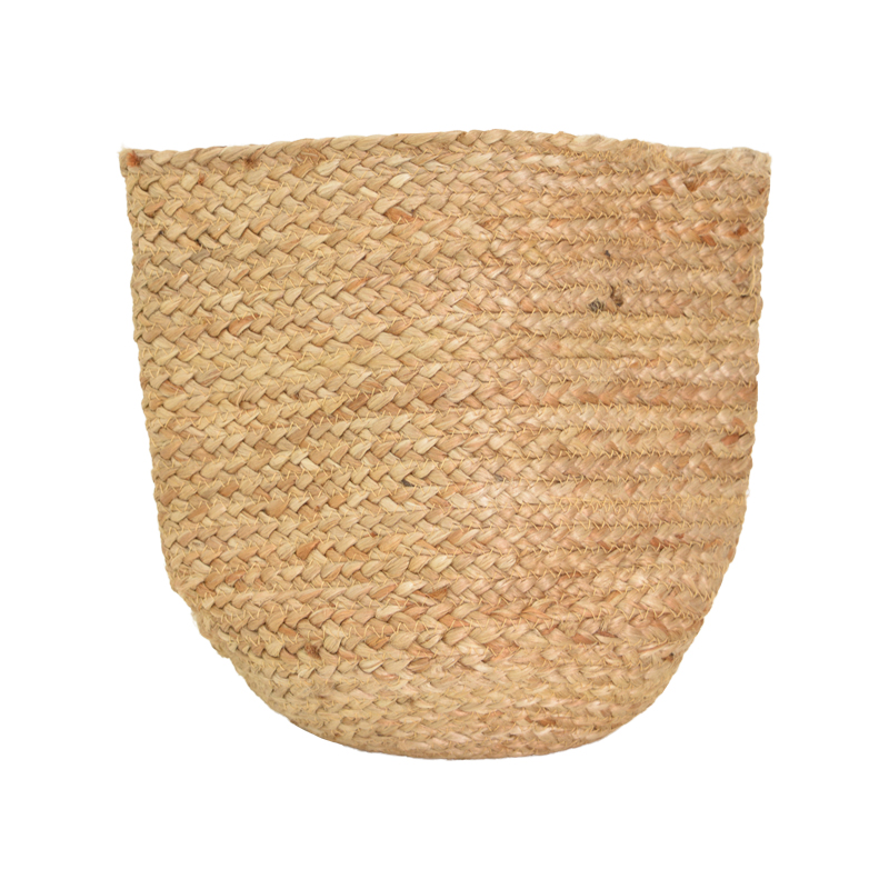 302-000053 Decorative basket Mideko Inart jute in natural shade D25x25cm - Image 1