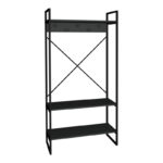 Levento entance furniture anthracite with black metal frame 88x34x180cm