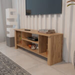 Seref tv unit in oak color 120x30x47cm - Image 4