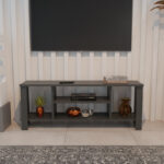 Seref tv unit in anthracite color 120x30x47cm - Image 3