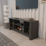 Seref tv unit in anthracite color 120x30x47cm - Image 4