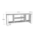 Seref tv unit in anthracite color 120x30x47cm - Image 5