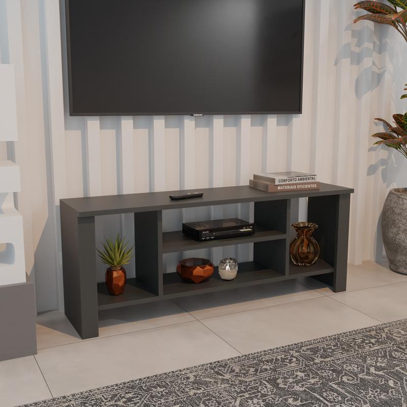 321-000125 Seref tv unit in anthracite color 120x30x47cm - Image 1