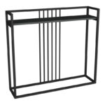 Convida console table anthracite with black metal frame 100x25x90cm