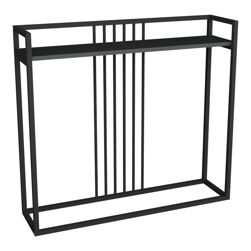 321-000127 Convida console table anthracite with black metal frame 100x25x90cm - Image 1