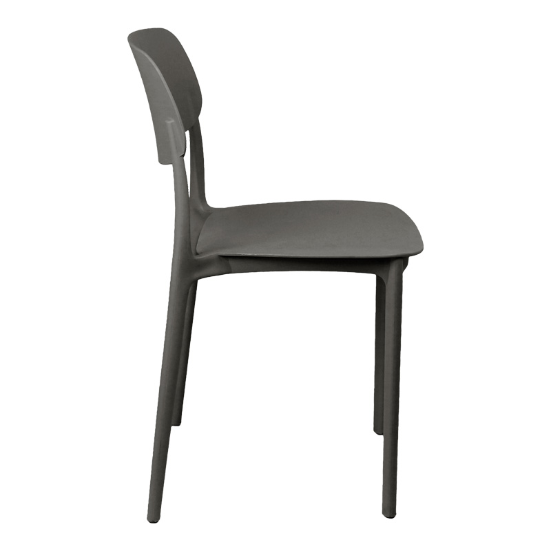 326-000041-2 Stackable Berdian pp chair in dark grey color 38x49x79cm - Image 3