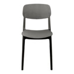 Stackable Berdian pp chair in dark grey color 38x49x79cm - Image 4