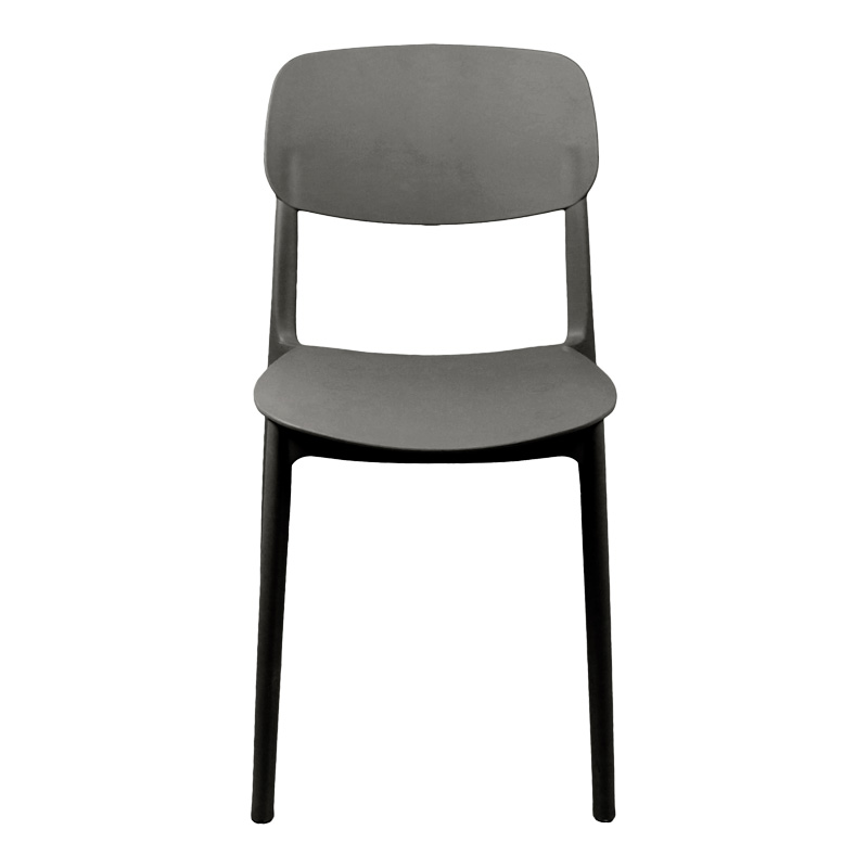 326-000041-3 Stackable Berdian pp chair in dark grey color 38x49x79cm - Image 4