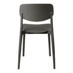 Stackable Berdian pp chair in dark grey color 38x49x79cm - Image 5