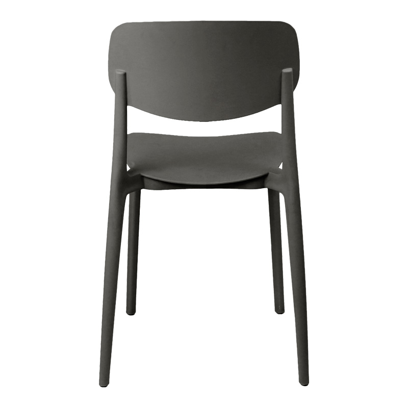326-000041-4 Stackable Berdian pp chair in dark grey color 38x49x79cm - Image 5