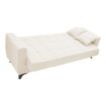 Modesto three-seater sofa-bed with storage space cream fabric 215x85x80cm - Image 3