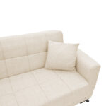 Modesto three-seater sofa-bed with storage space cream fabric 215x85x80cm - Image 5