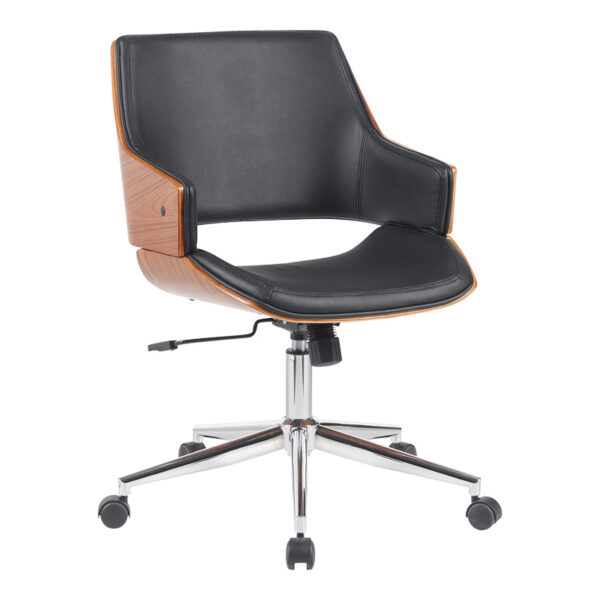 Setulo office chair black pu-chrome base 53x61x79-89cm