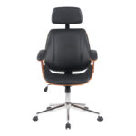 Fetseno director's office chair black pu-chrome base 53x56x113.5-123.5cm - Слика 4