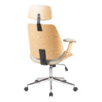 Fetseno director's office chair beige pu-chrome base 53x56x113.5-123.5cm - Image 2
