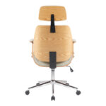 Fetseno director's office chair beige pu-chrome base 53x56x113.5-123.5cm - Image 5