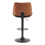 Rotating bar stool Amani black pu-black base 50.5x54x87.5-107.5cm - Image 4
