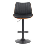 Rotating bar stool Amani black pu-black base 50.5x54x87.5-107.5cm - Image 5