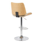 Bar stool Amani beige pu-chromed base 50.5x54x87.5-107.5cm - Слика 2