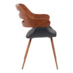 Armchair Fern PU black-walnut wood 52x59x80cm - Слика 3