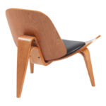 Armchair Vilma PU black- walnut plywood 90x76.5x74.5cm - Слика 2