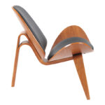 Armchair Vilma PU black- walnut plywood 90x76.5x74.5cm - Слика 3