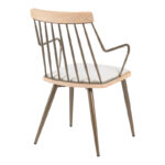 Armchair Posse bronze metal-white wash wood-beige fabric 52x59x83cm - Слика 2