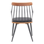 Armchair Posse metal black-walnut wood-black pu 52x59x83cm - Слика 5