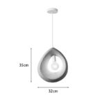 Ceiling lamp Ferclyn E27 light grey ps 32x24x35cm - Слика 3