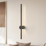 Wall led light Eftenbo in black color D8x80cm - Image 2