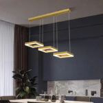 3-light Ceiling lamp Benor led gold metal 70x20x15cm - Слика 2