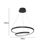Ceiling lamp Rexon led black metal D49x12cm - Слика 3