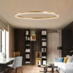 Ceiling lamp Nebrian led gold metal D60x15cm - Слика 2