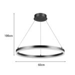 Ceiling lamp Nebrian led gold metal D60x15cm - Слика 3