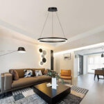 Ceiling lamp Nebrian led black metal D60x15cm - Слика 2