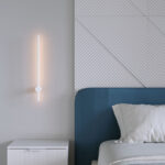Wall led light Eftenbo in white color D8x80cm - Image 2