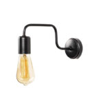 Wall light Kerquin led metal in black color 28x10x11cm
