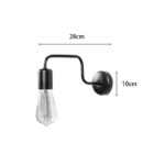 Wall light Kerquin led metal in black color 28x10x11cm - Image 3