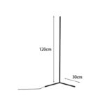 Floor light Nanek led metal in black color 30x30x120cm - Image 3