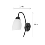 Wall light Berak led metal in black-white color 10x10x17cm - Image 3