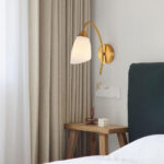 Wall light Berak led metal in gold-white color 10x10x17cm - Image 2