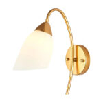 Wall light Berak led metal in gold-white color 10x10x17cm