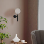 Wall light Genka G9 metal in black-white color 15x23x34cm - Image 2