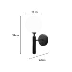 Wall light Genka G9 metal in black-white color 15x23x34cm - Image 3
