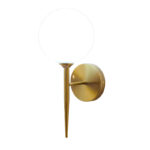 Ѕидна светилка Kerlibin G9 метална во златно-бела боја 13x18x34 см