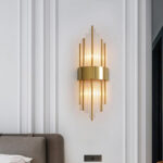 Wall light Fenzy E14 metal in gold-white color D20x60cm - Image 2